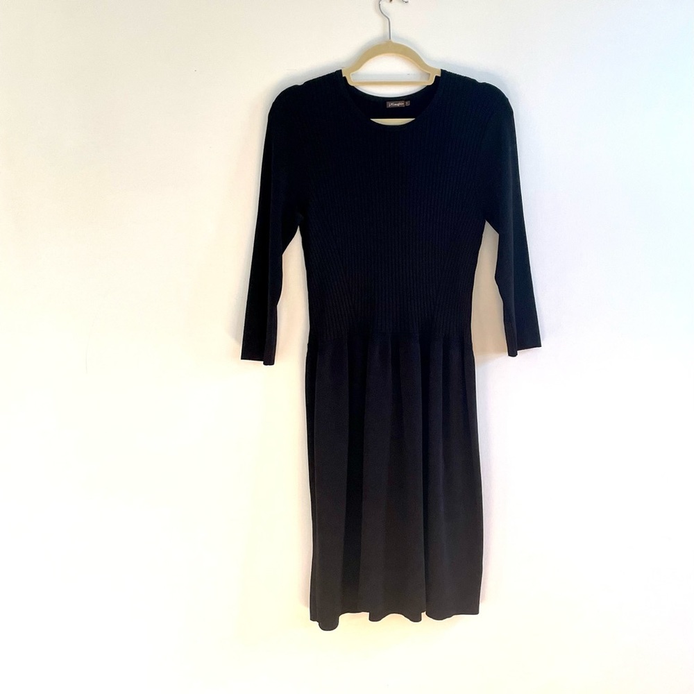 J McLaughlin Black Midi Sweater Dress